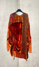 Load image into Gallery viewer, Drawstring Velvet Fringe Dress