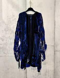 Drawstring Velvet Fringe Dress