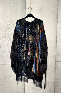 Drawstring Velvet Fringe Dress