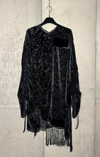 Load image into Gallery viewer, Drawstring Velvet Fringe Dress