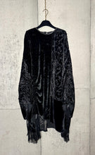 Load image into Gallery viewer, Drawstring Velvet Fringe Dress