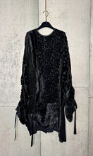 Load image into Gallery viewer, Drawstring Velvet Fringe Dress