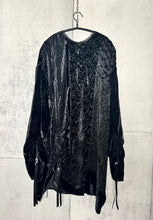 Load image into Gallery viewer, Drawstring Velvet Fringe Dress