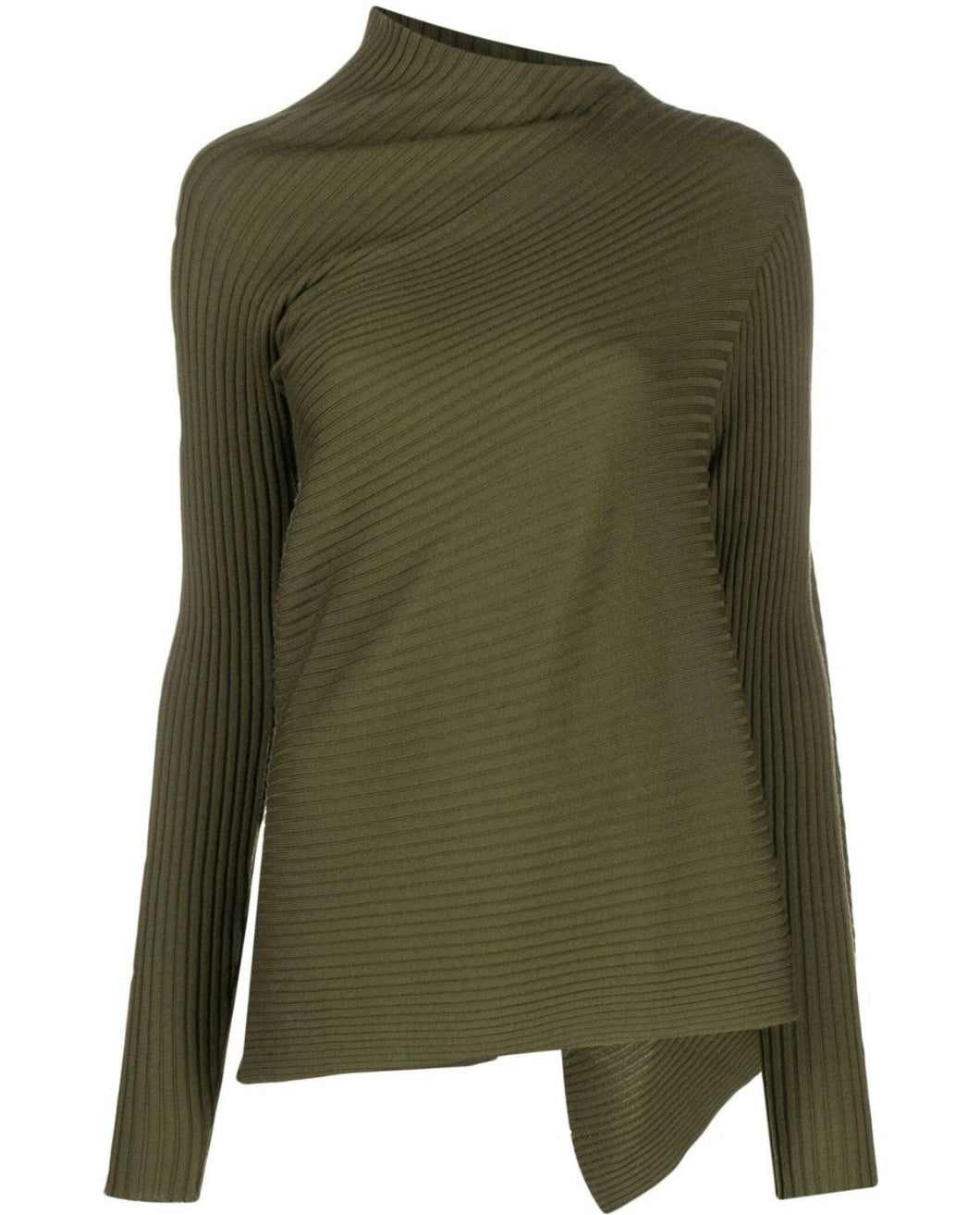 Merino Wool Knit Draped Jumper