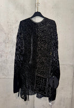 Load image into Gallery viewer, Drawstring Velvet Fringe Dress