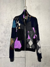 Load image into Gallery viewer, Argyle Zip Up Sweater