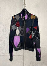 Load image into Gallery viewer, Argyle Zip Up Sweater