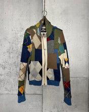 Load image into Gallery viewer, Argyle Zip Up Sweater
