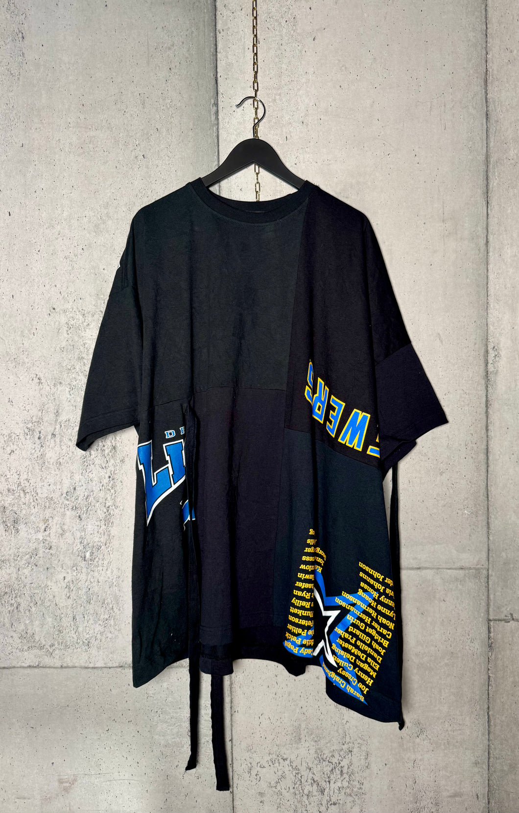 Mixed Print Oversized T-Shirt Dress