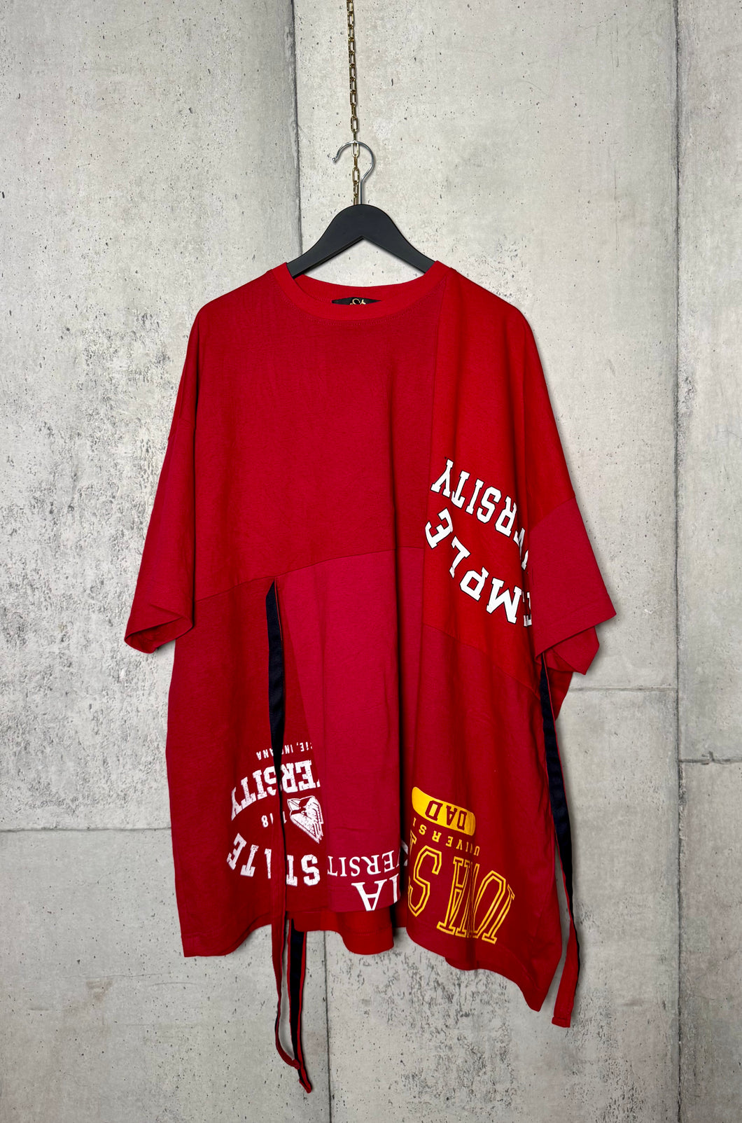 Mixed Print Oversized T-Shirt Dress