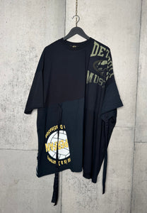 Mixed Print Oversized T-Shirt Dress