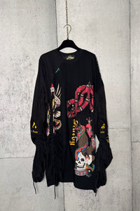 Drawstring Tattoo Dress