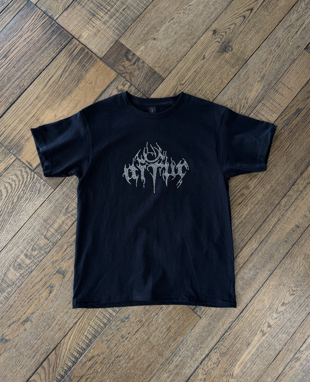 Aftur Rhinestone Tribal Logo T-shirt