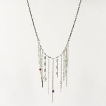 Load image into Gallery viewer, Long Beaded Chain &amp; Spike Tassel Necklace