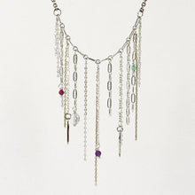 Load image into Gallery viewer, Long Beaded Chain &amp; Spike Tassel Necklace