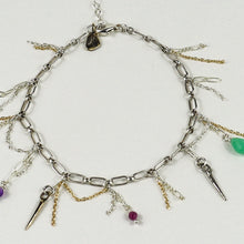 Load image into Gallery viewer, Beaded Chain &amp; Spike Tassel Bracelet