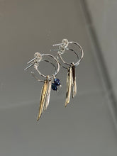 Load image into Gallery viewer, Spikes &amp; Bead Open Hoop Earrings