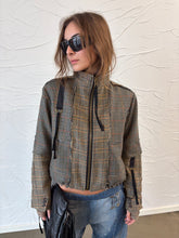 Load image into Gallery viewer, Zip Up Plaid Jacket