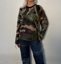 Load image into Gallery viewer, Patchwork Camo Cutout Top