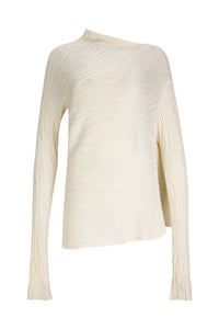 Recycled Cotton Knit Draped Jumper