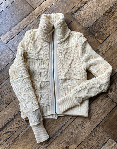 Knitted Cable Zip Up