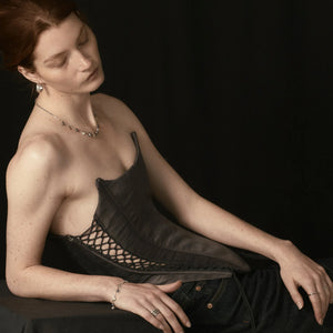 Mixed-Metal Seaweed Pods & Pearls Necklace