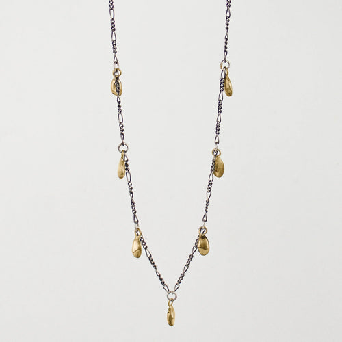 Brass Seven Seed Necklace