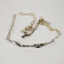 Load image into Gallery viewer, Silver Seaweed Feather Necklace
