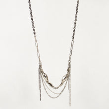 Load image into Gallery viewer, Silver Seaweed Tangled Tassel Necklace