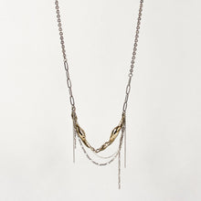 Load image into Gallery viewer, Brass Seaweed Tangled Tassel Necklace