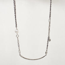 Load image into Gallery viewer, Arc &amp; Pearl Mixed Chain Necklace