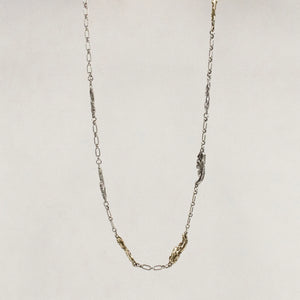 Mixed-Metal Seven Seaweed Silver Necklace