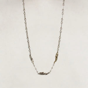 Mixed-Metal Triple Seaweed Silver Necklace
