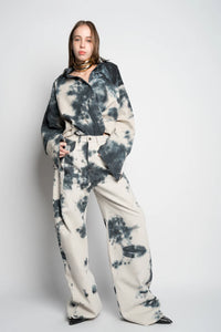 Tie Dye Black Boyfriend Trousers