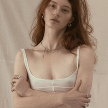 Load image into Gallery viewer, Silver Seaweed Tangled Tassel Necklace