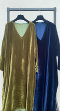 Load image into Gallery viewer, Silk Velvet V-Neck Dress