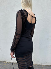 Load image into Gallery viewer, Open Back Gathered Mesh Dress