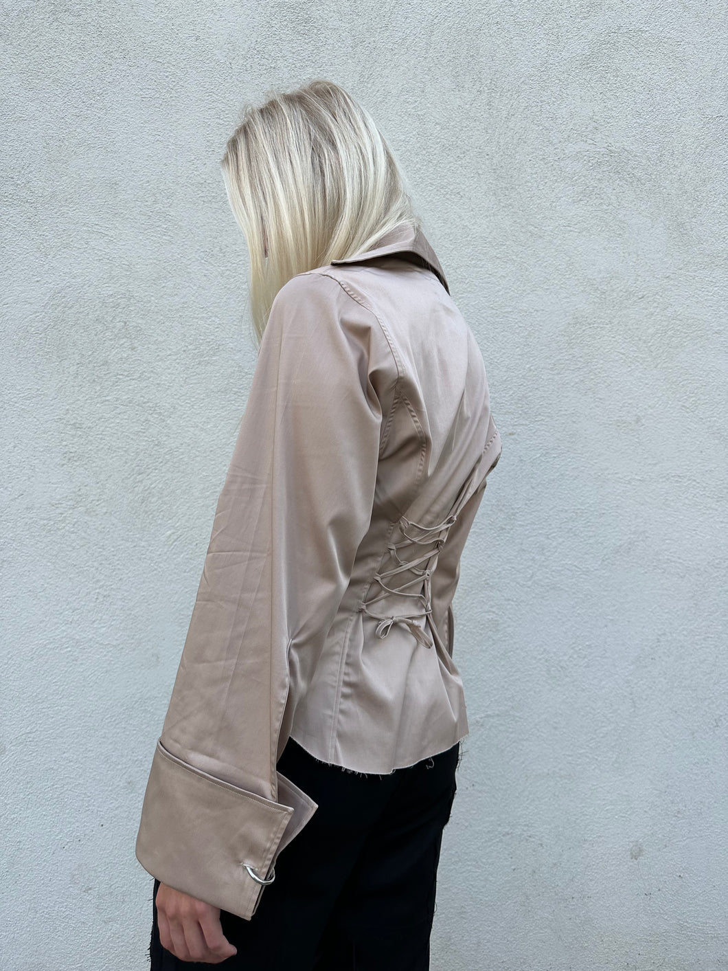 Fitted Shirt With Corset Back