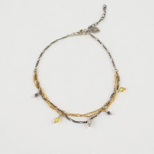 Load image into Gallery viewer, Tangled Silver &amp; Gold Beaded Bracelet