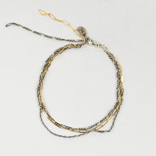 Load image into Gallery viewer, Fine Tangled Gold &amp; Silver Mixed-Chain Bracelet