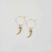 Load image into Gallery viewer, Icelandic Owl Claw Hoop Earrings