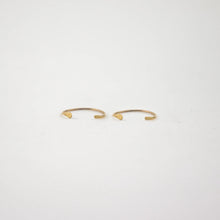 Load image into Gallery viewer, Gold Hammer-Finished Open Hoops
