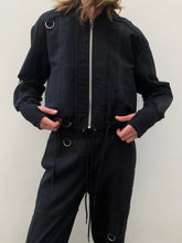 Load image into Gallery viewer, Tuxedo Wool Bomber Jacket