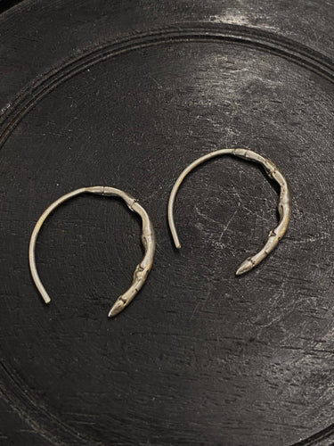Silver Spine Hook Earrings