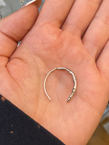 Silver Spine Hook Earrings