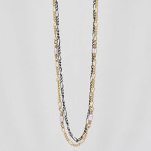 Load image into Gallery viewer, Double Hand-Beaded Figaro Chain Necklace