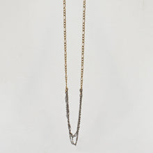 Load image into Gallery viewer, Tangled Silver &amp; Gold Figaro Chain Necklace