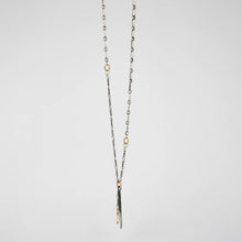 Load image into Gallery viewer, Silver Spike &amp; Pearl Mixed-Chain Necklace