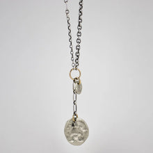 Load image into Gallery viewer, Silver Double-Disc Pendant Necklace