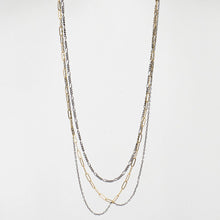 Load image into Gallery viewer, Fine Tangled Gold &amp; Silver Mixed-Chain Necklace